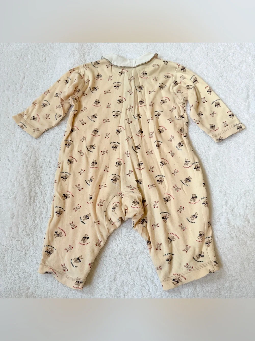Burberry Baby Girl Rompers Long Sleeve 6-12m Bear Cotton Authentic Nova Check